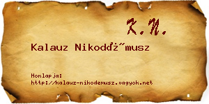 Kalauz Nikodémusz névjegykártya
